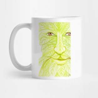 Man of the Forest, Green Man- White Mug